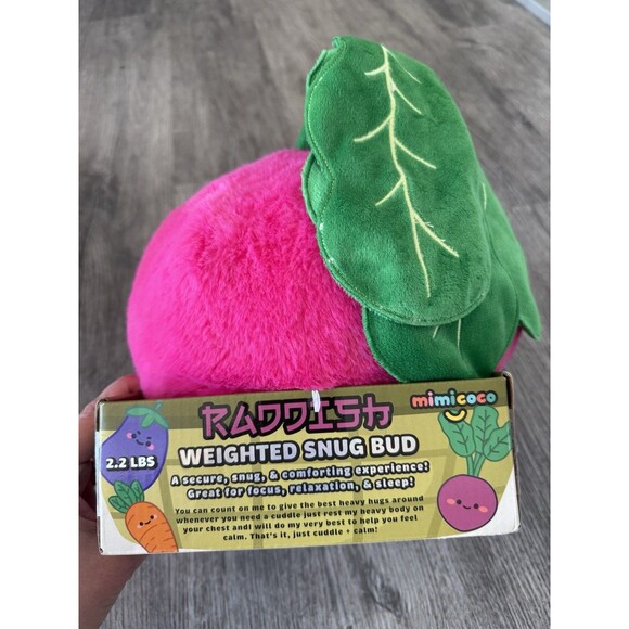 Mimicoco Weighted Snug Bud Plush Radish Stress Support Promotes Sleep Focus NEW - Picture 2 of 4